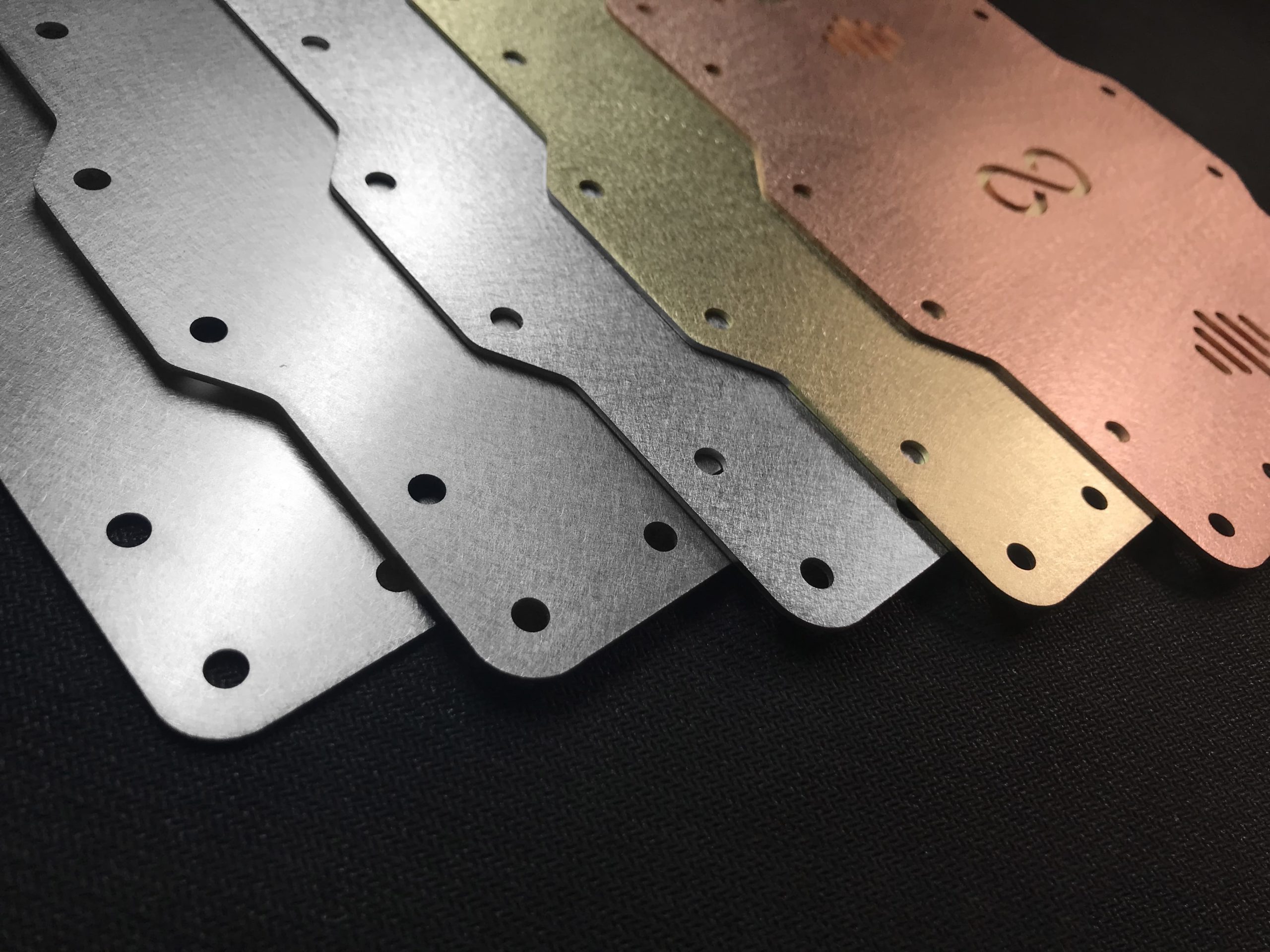 Finished laser-cut metal parts